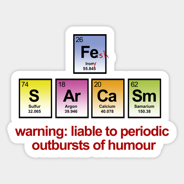 Periodic Sarcasm Sticker by The Blue Box